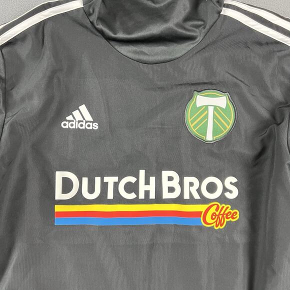 Adidas Sweater Mens Large BlackPortland Timbers Athletic Climawarm Jersey - Picture 2 of 7